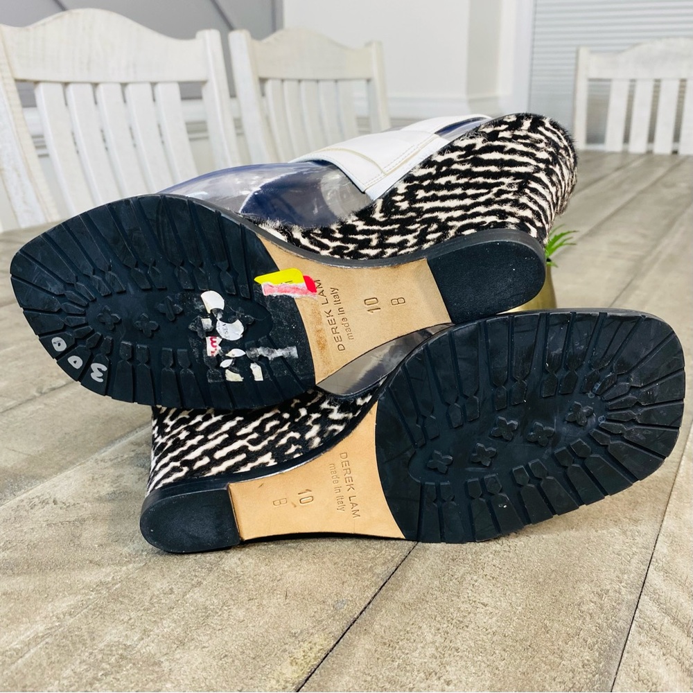 Derek Lam Gillis Calf Hair Leather Wedge Sandals Women's Size 10 - Picture 7 of 10
